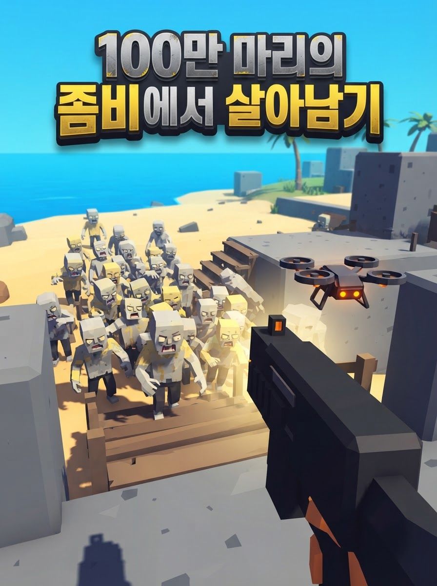 100만 마리의 좀비가 있는섬에서 생존!!
