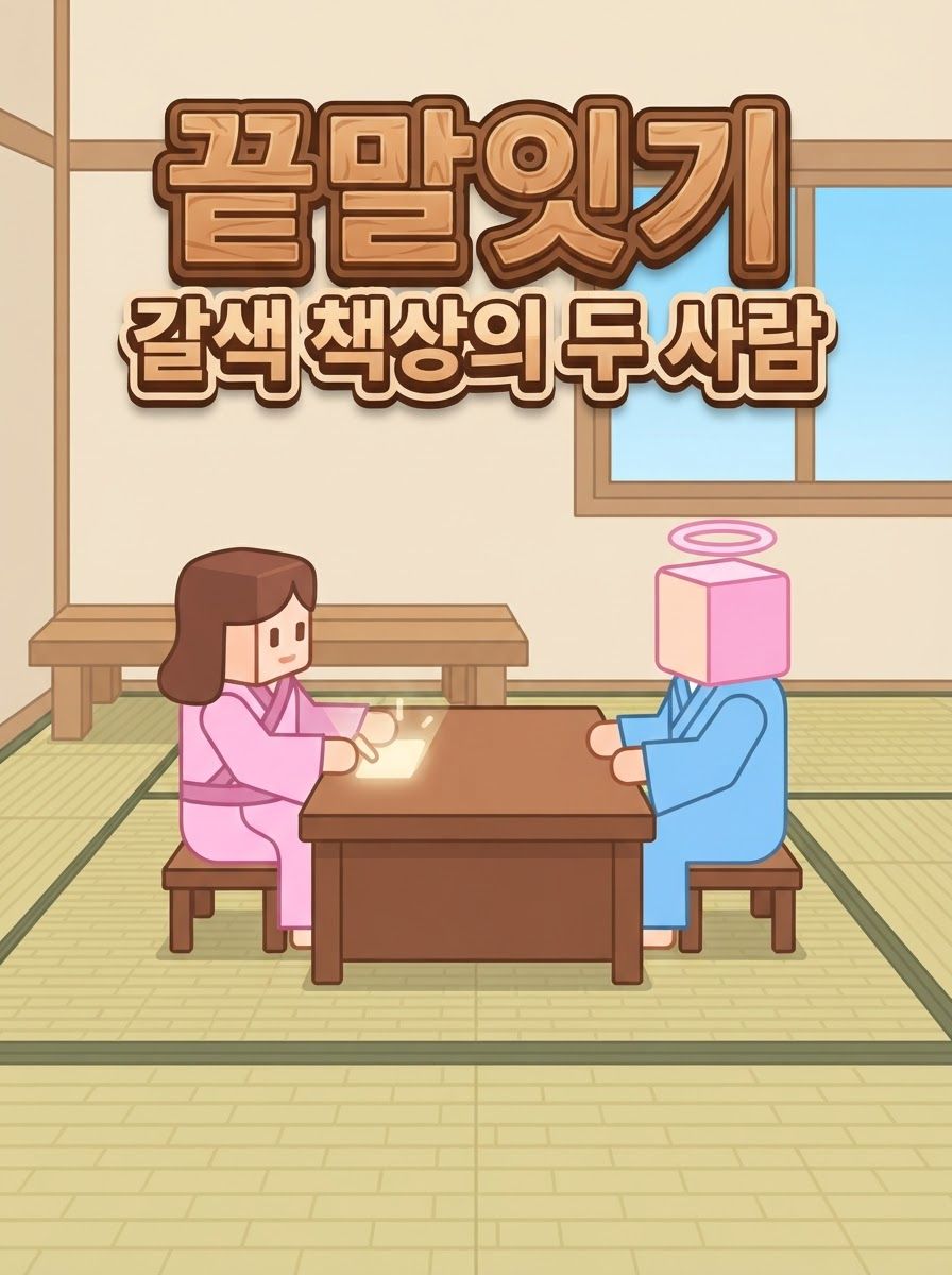 끝말잇기: 갈색 책상의 두 사람