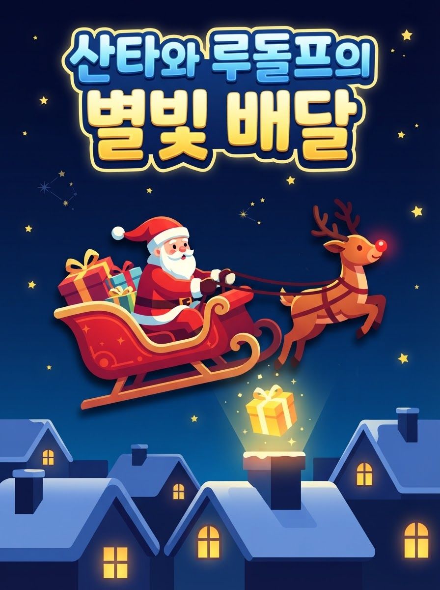 산타와 루돌프의 별빛 배달