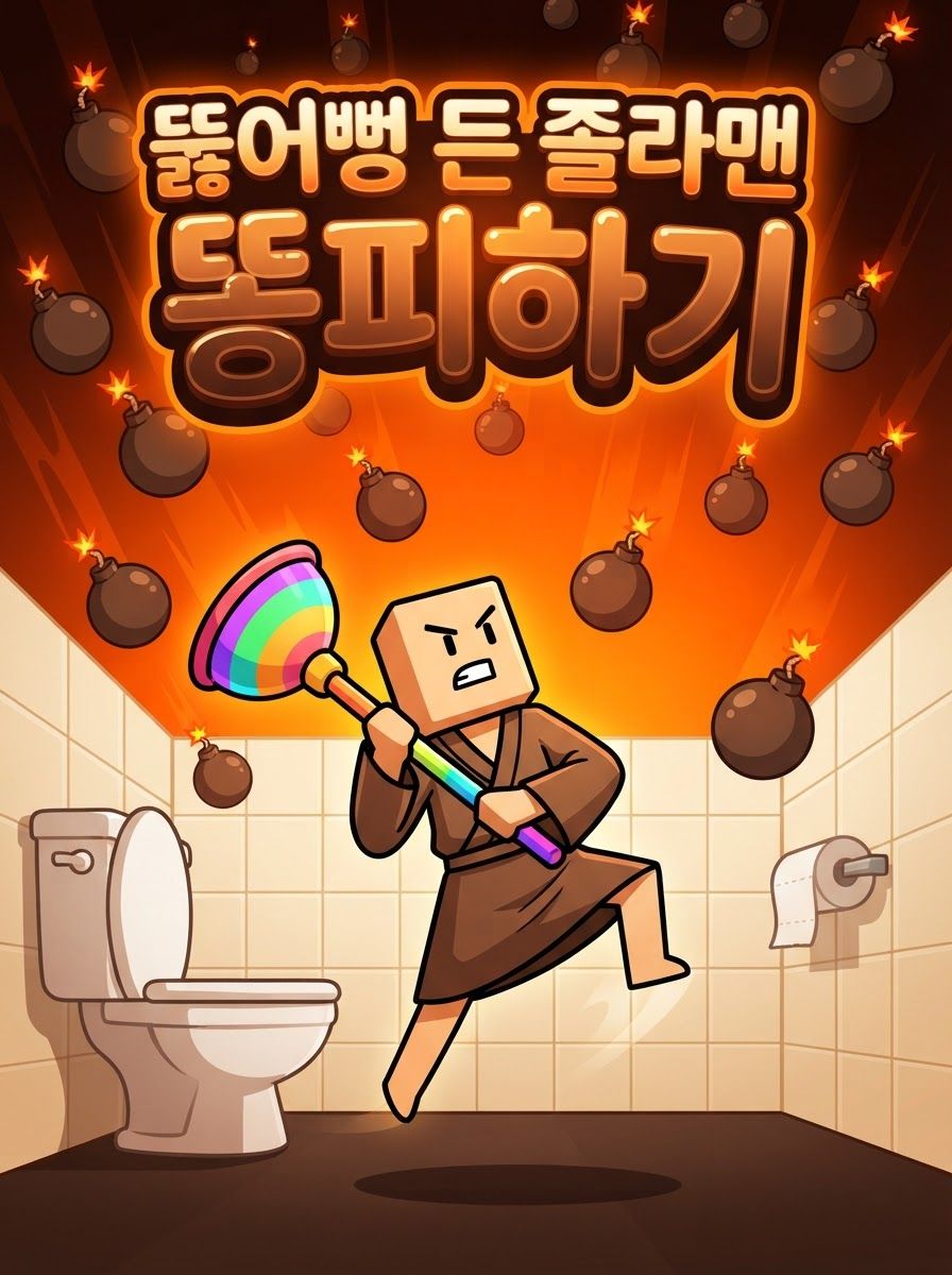 뚫어뻥 든 졸라맨 똥피하기
