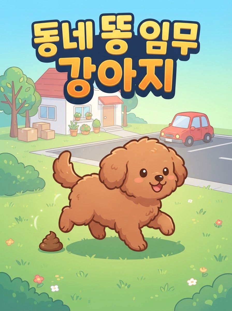 동네 똥 임무 강아지