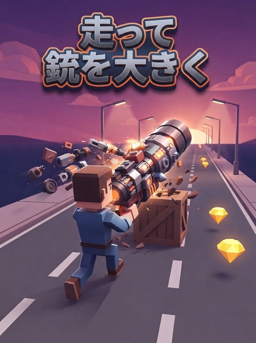 走って銃を大きく