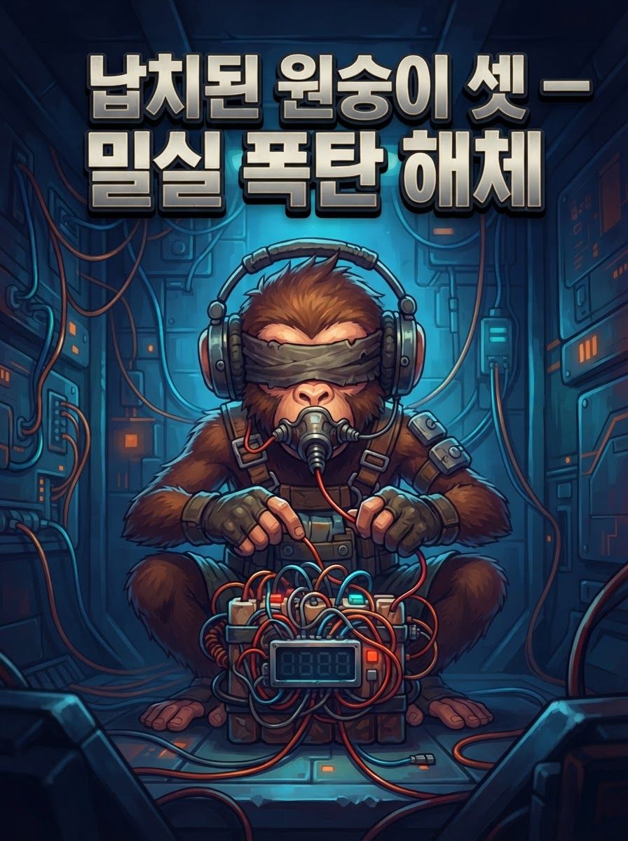 납치된 원숭이 셋 — 밀실 폭탄 해체