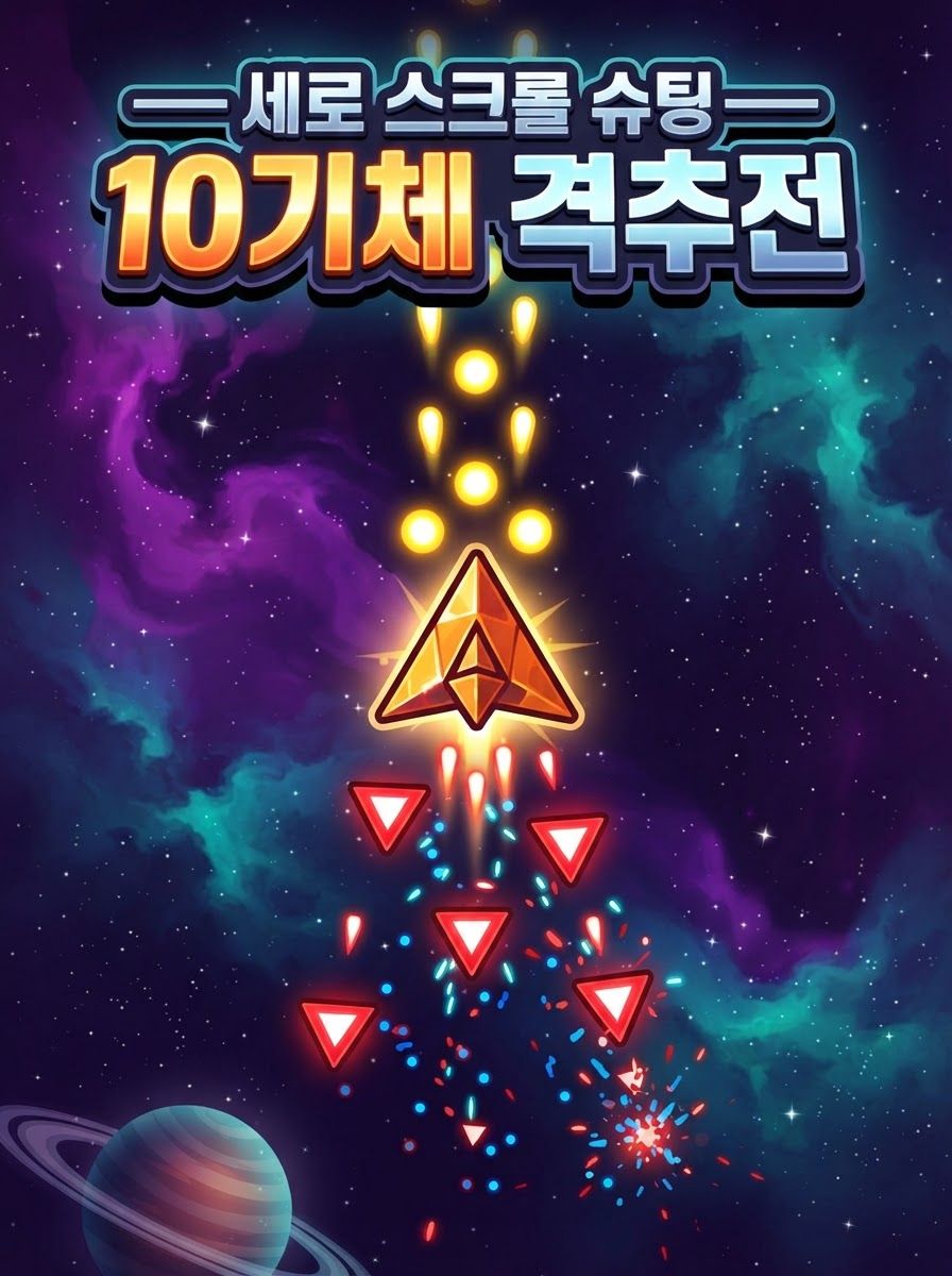 세로 스크롤 슈팅 — 10기체 격추전