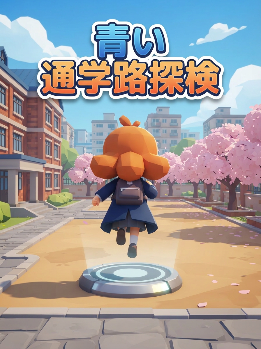 青い通学路探検