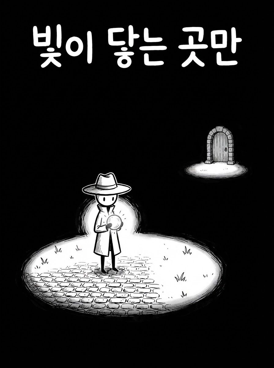 빛이 닿는 곳만