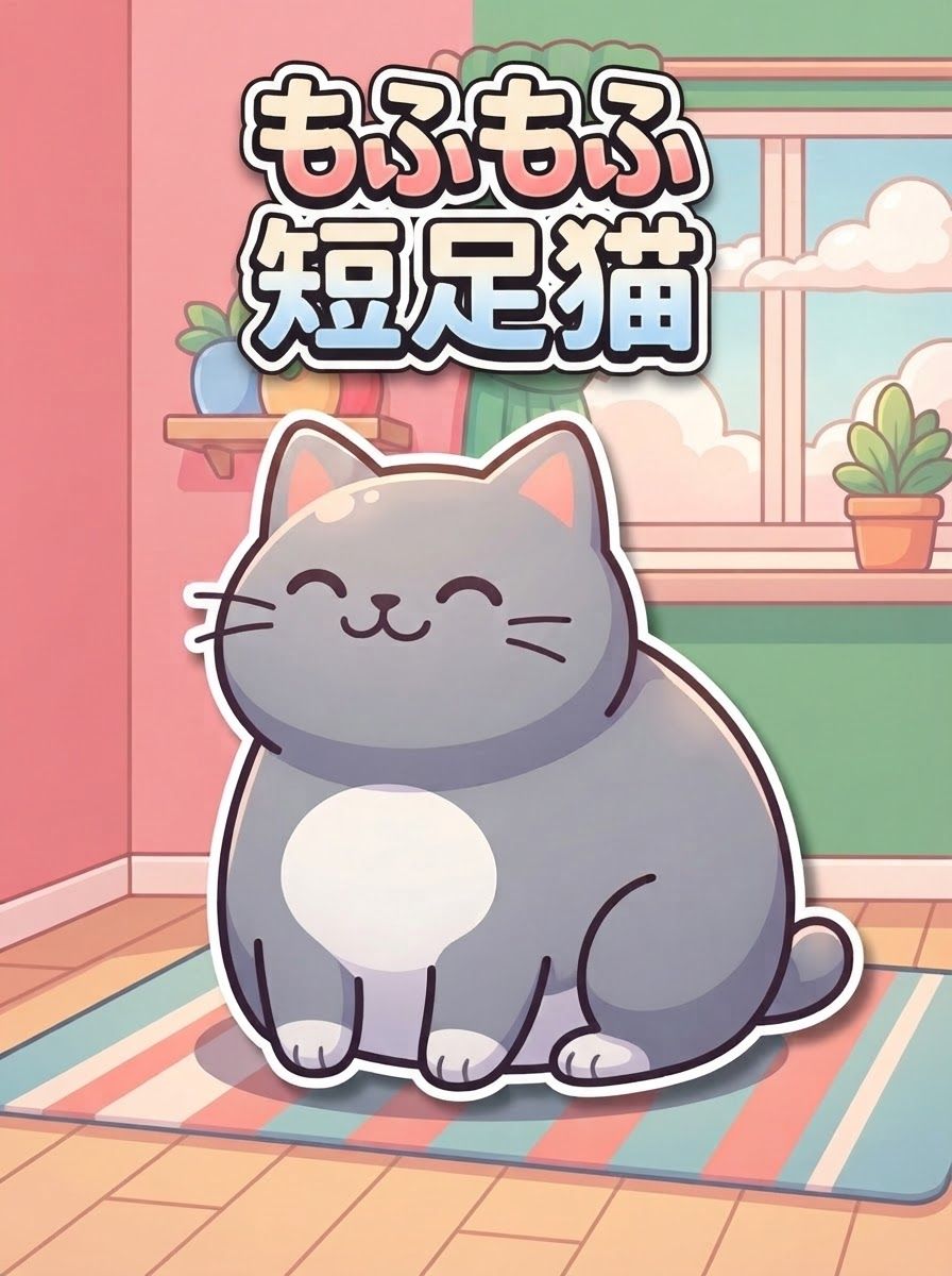 もふもふ短足猫