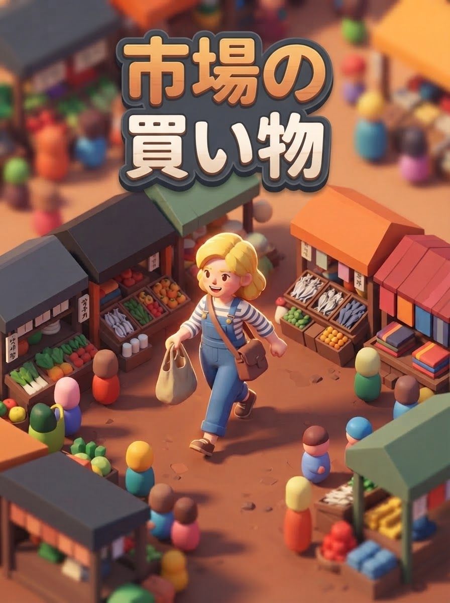 市場の買い物