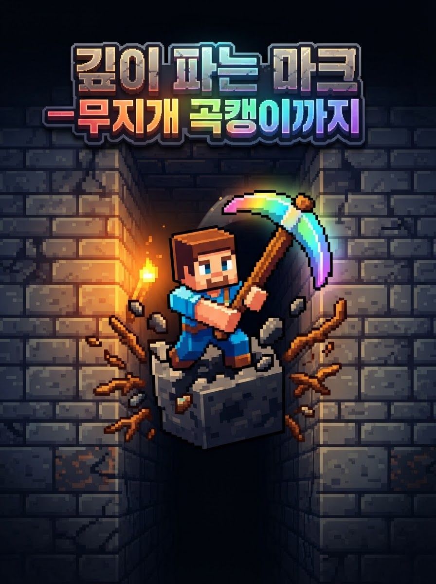 깊이 파는 마크 — 무지개 곡괭이까지