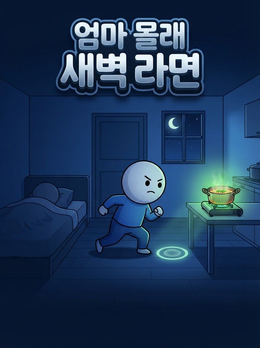 엄마 몰래 새벽 라면