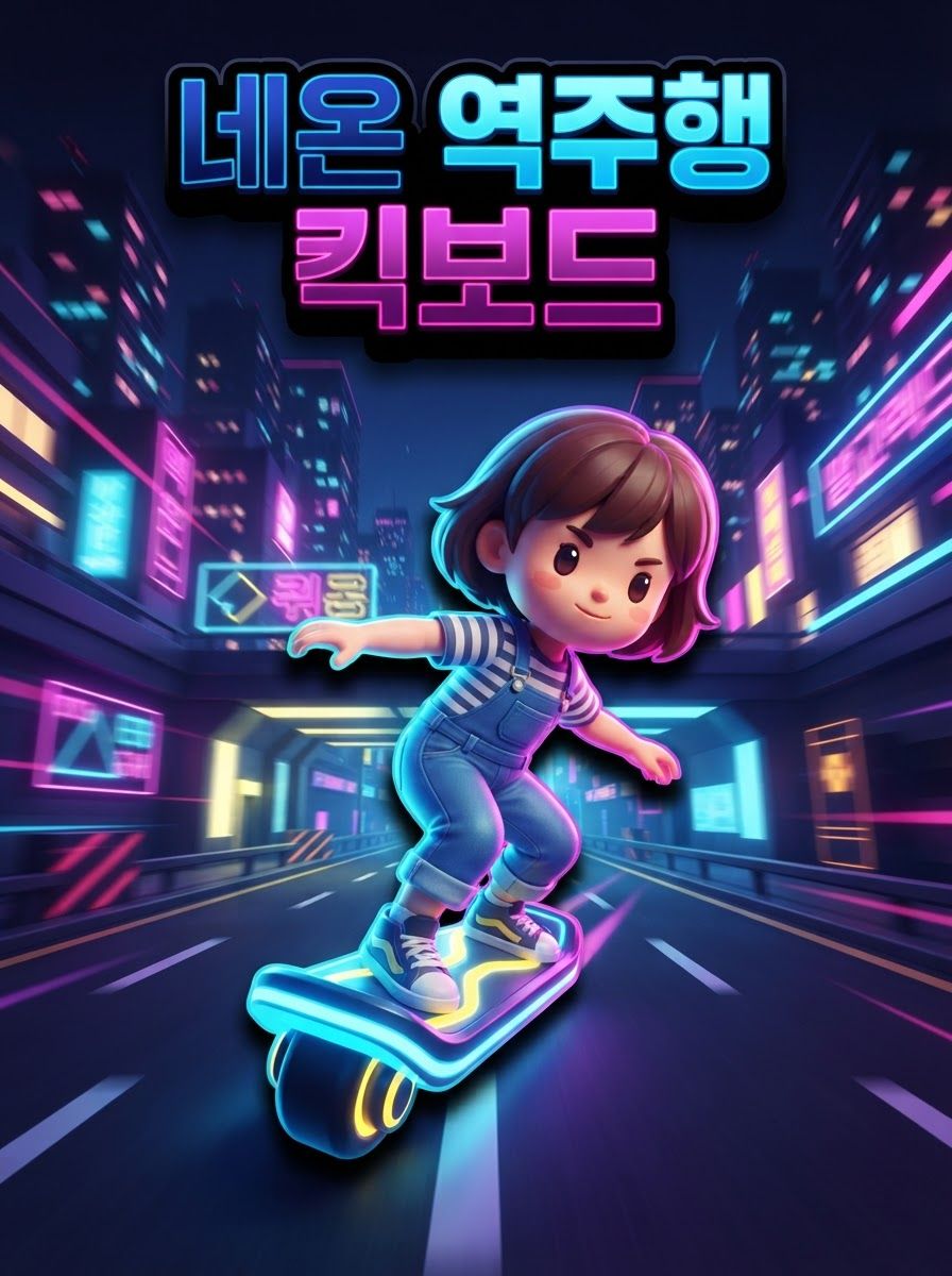 네온 역주행 킥보드
