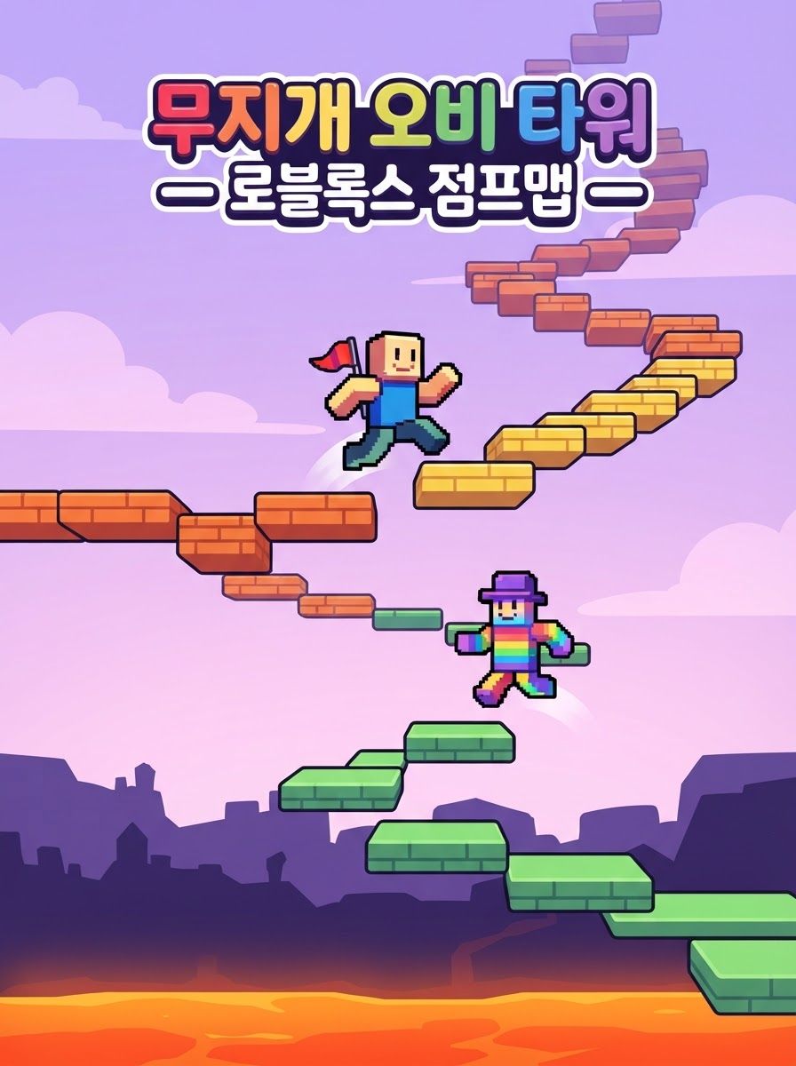 무지개 오비 타워 — 로블록스 점프맵