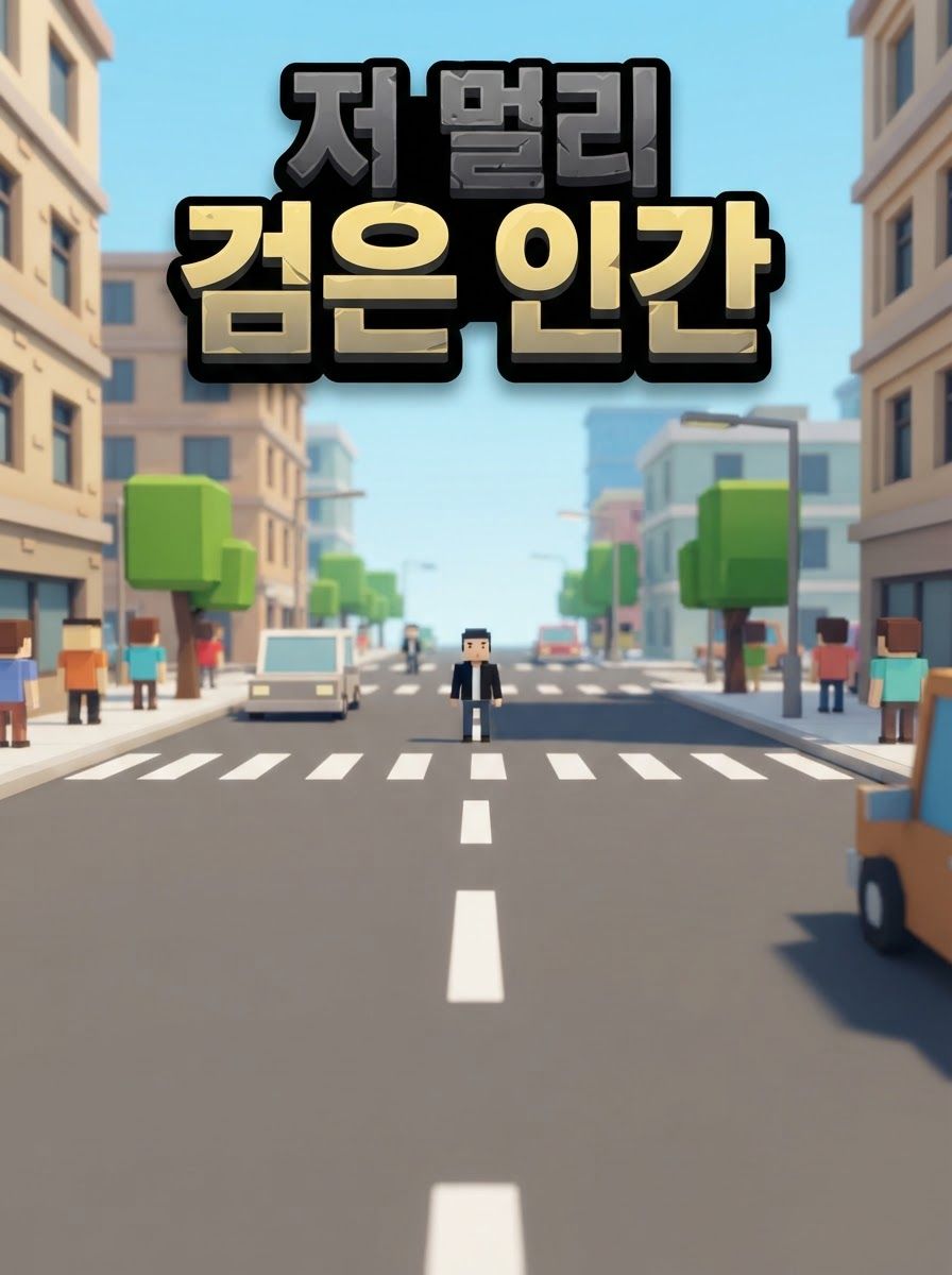 저 멀리 검은 인간