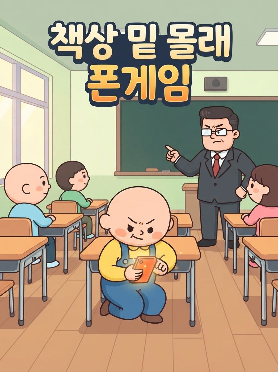 책상 밑 몰래 폰게임