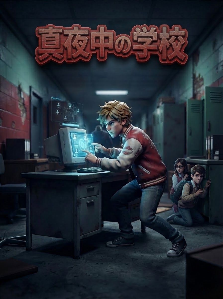 真夜中の学校