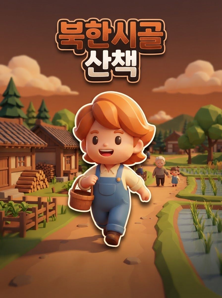 북한시골 산책