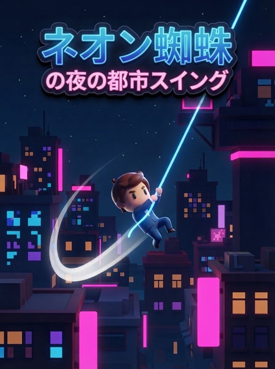 ネオン蜘蛛の夜の都市スイング