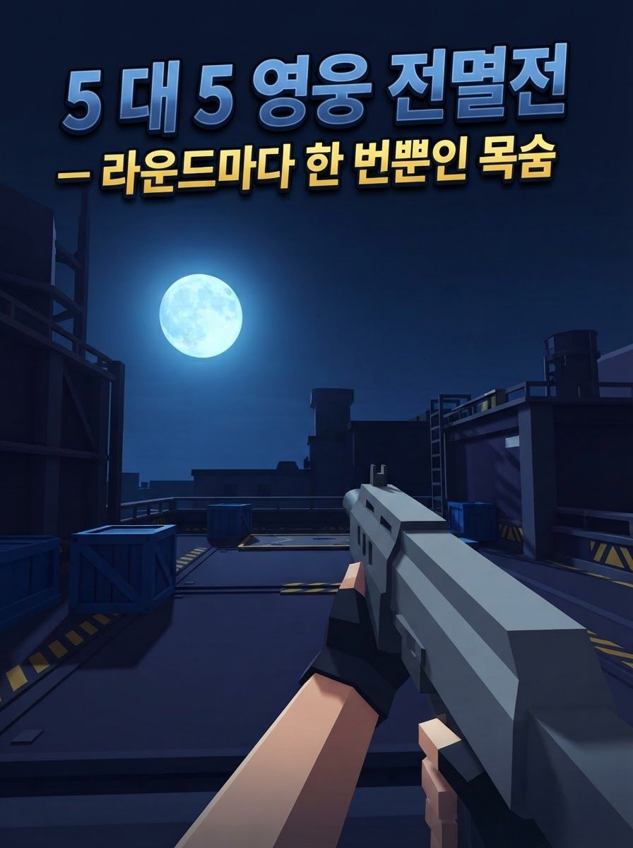 5 대 5 영웅 전멸전 — 라운드마다 한 번뿐인 목숨