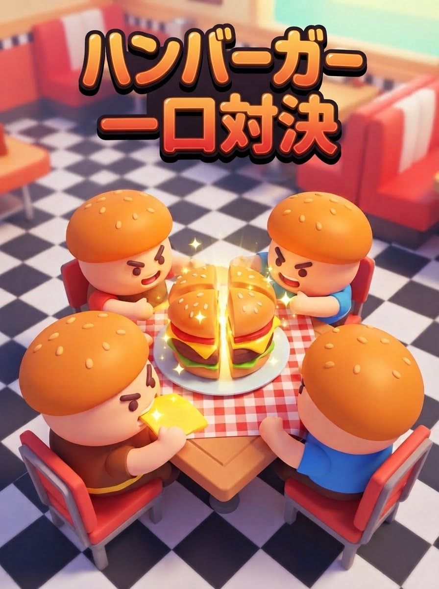 ハンバーガー一口対決