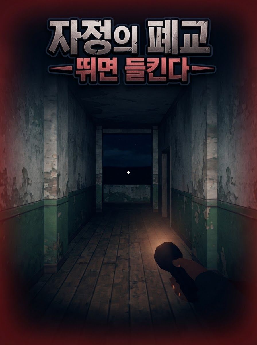 자정의 폐교 — 뛰면 들킨다