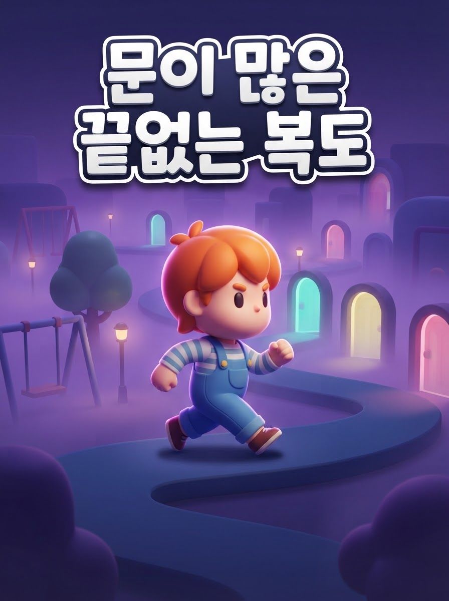 문이 많은 끝없는 복도