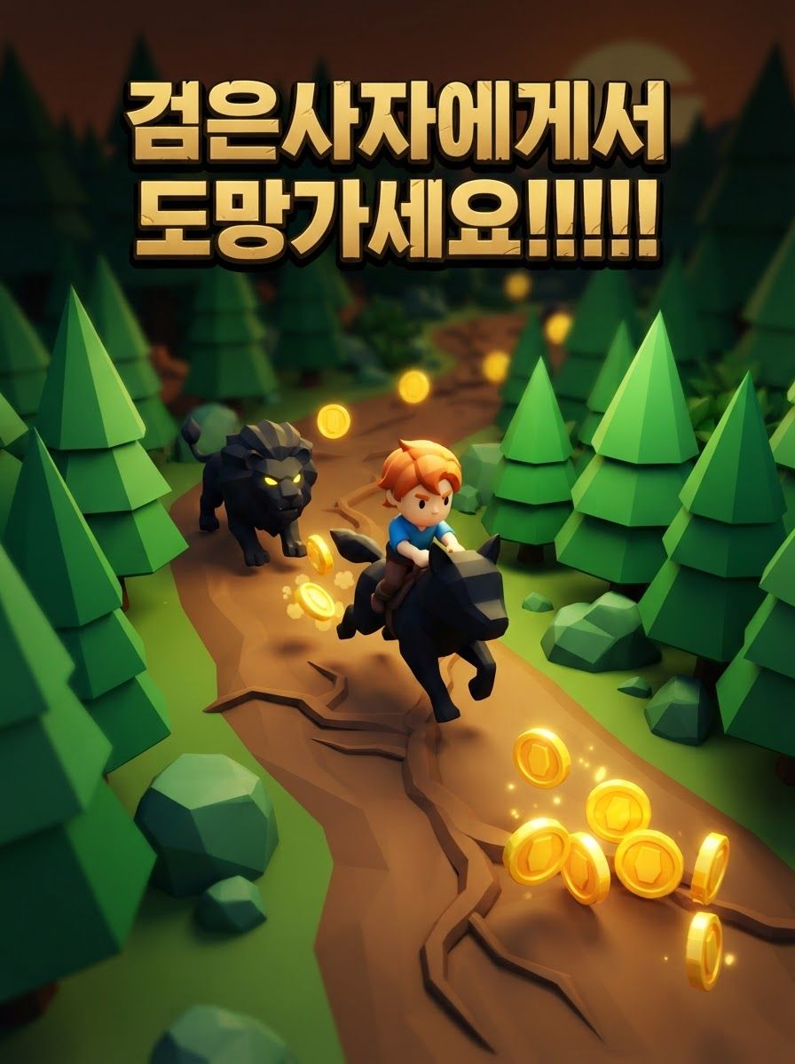 검은사자에게서 도망가세요!!!!!!