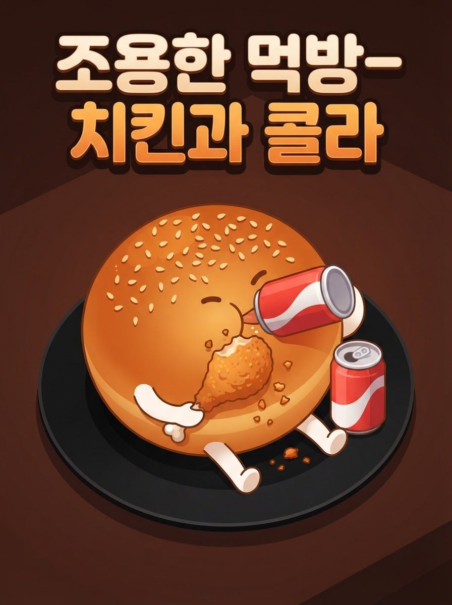 조용한 먹방 — 치킨과 콜라