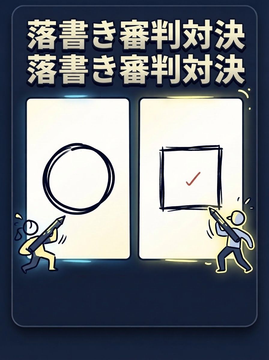 落書き審判対決