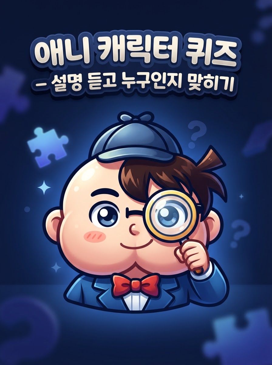 애니 캐릭터 퀴즈 — 설명 듣고 누구인지 맞히기