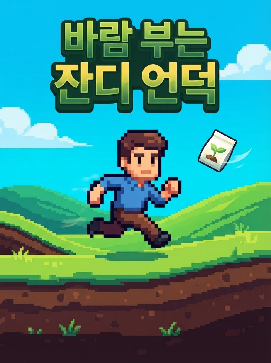 바람 부는 잔디 언덕