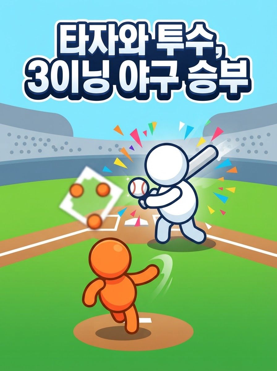 타자와 투수, 3이닝 야구 승부