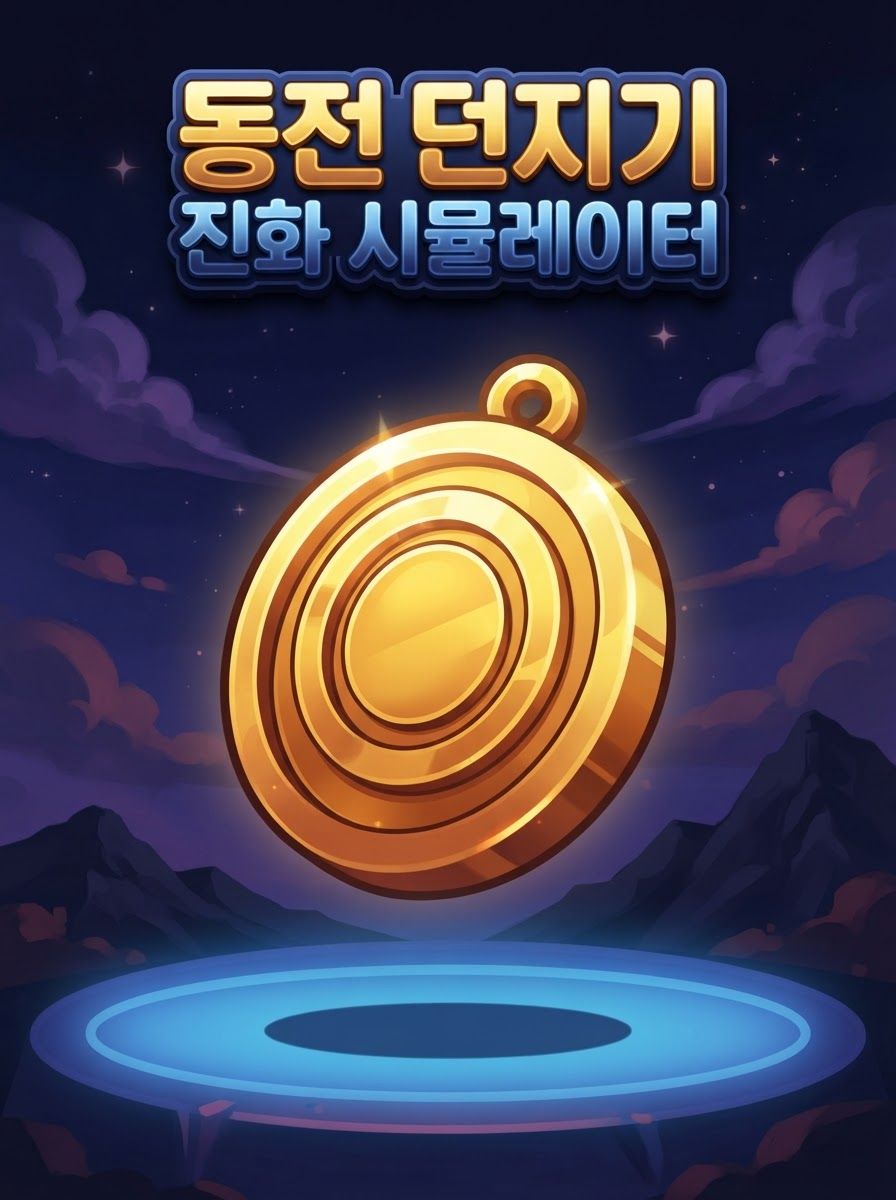 동전 던지기 진화 시뮬레이터