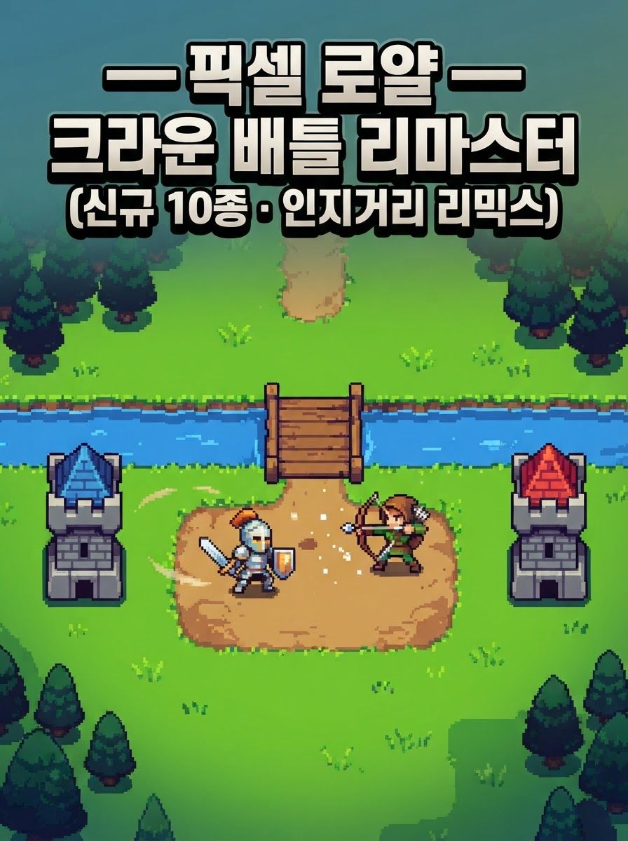 픽셀 로얄 — 크라운 배틀 리마스터 (신규 10종 · 인지거리 리믹스)