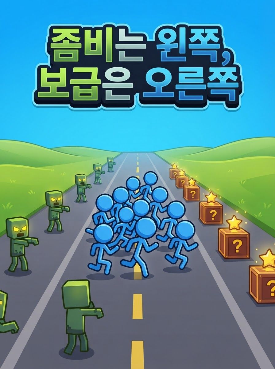 좀비는 왼쪽, 보급은 오른쪽