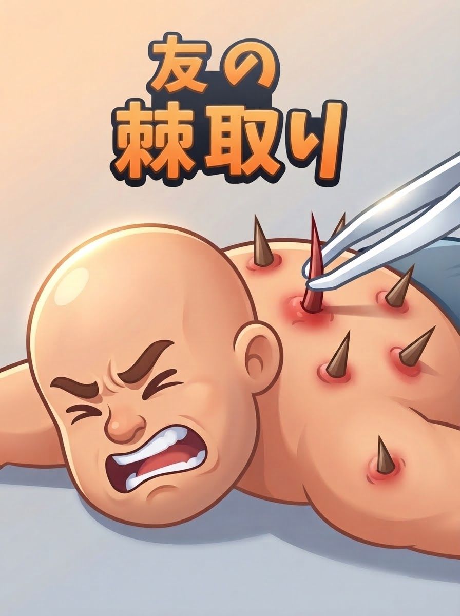 友の棘取り