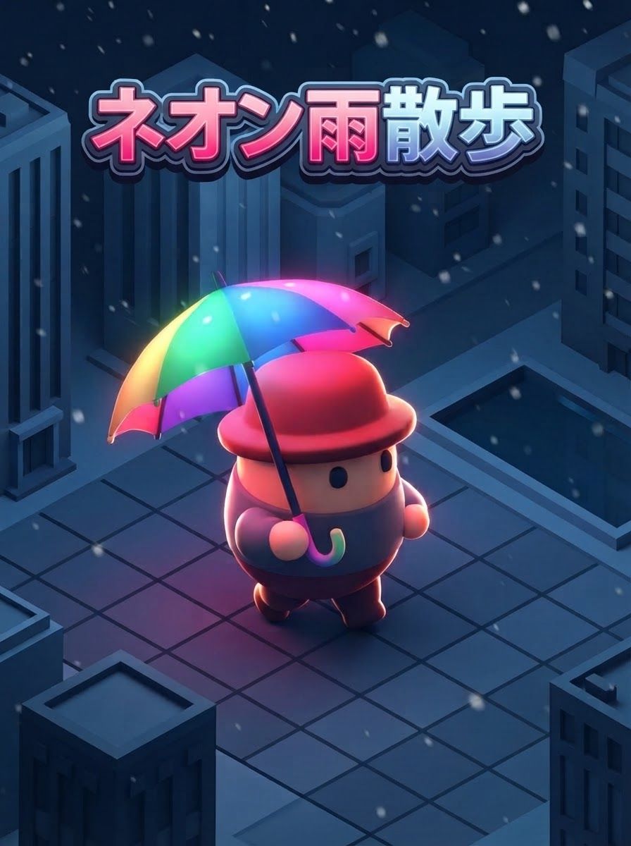 ネオン雨散歩