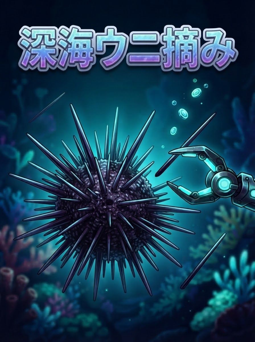 深海ウニ摘み