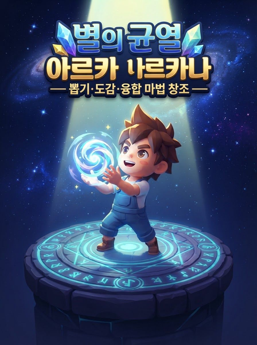 별의 균열 아르카나 — 뽑기·도감·융합 마법 창조