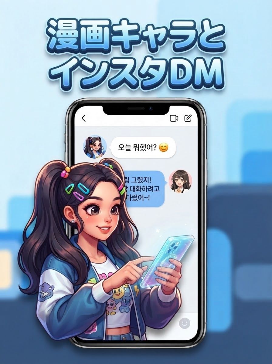 漫画キャラとインスタDM