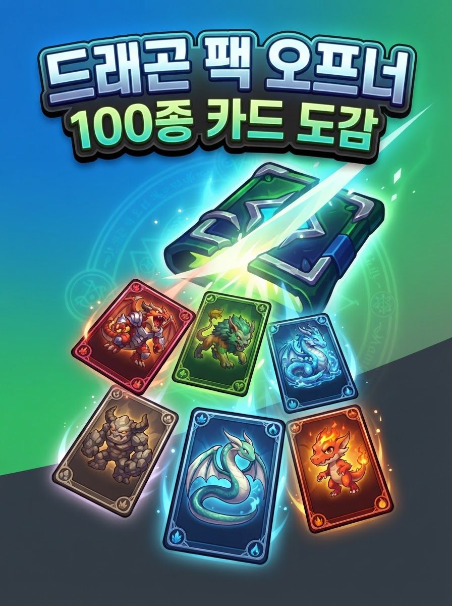 드래곤 팩 오프너: 100종 카드 도감