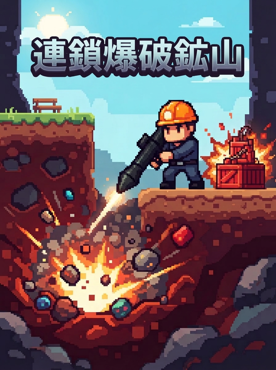 連鎖爆破鉱山