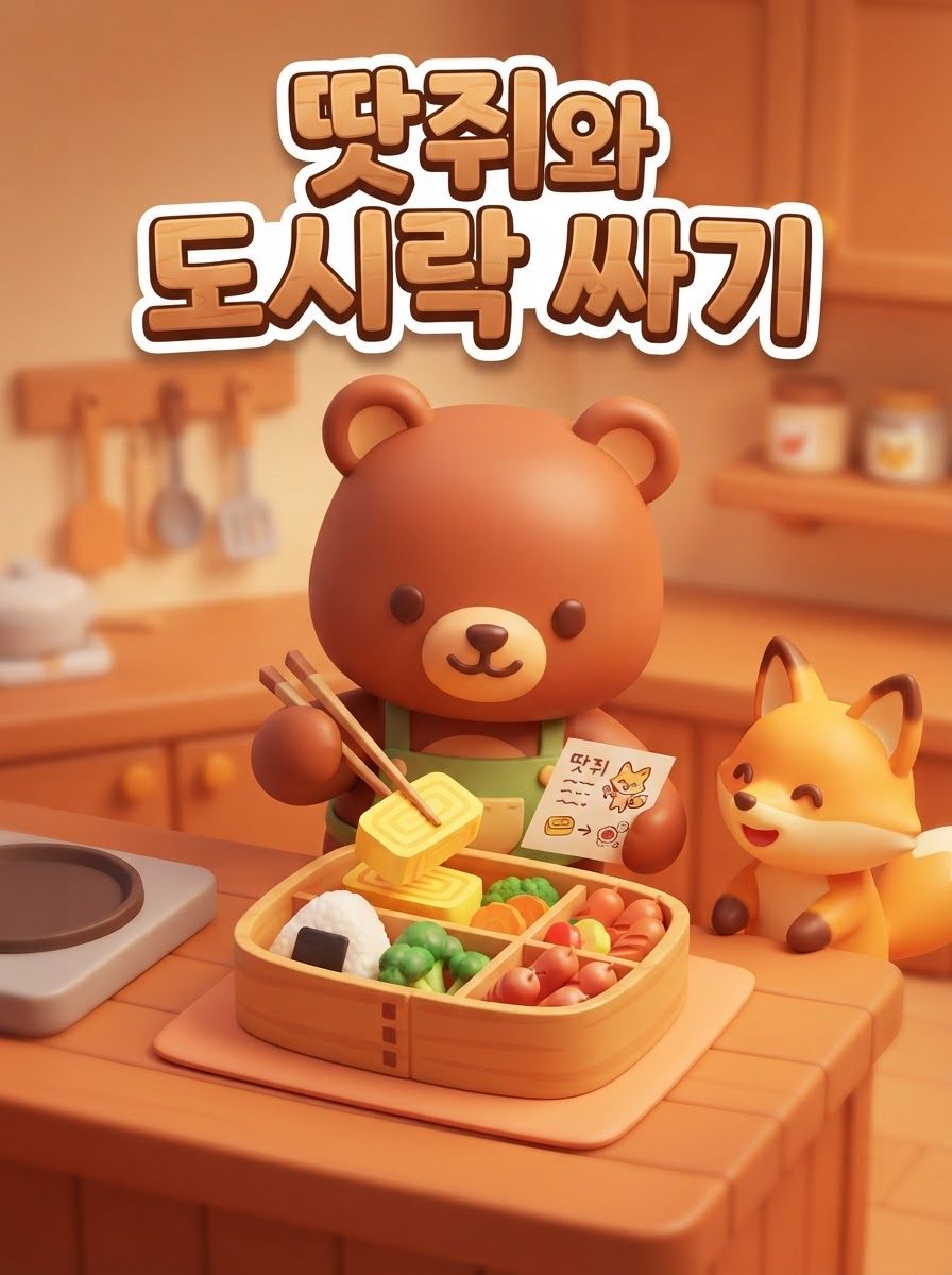 땃쥐와 도시락 싸기