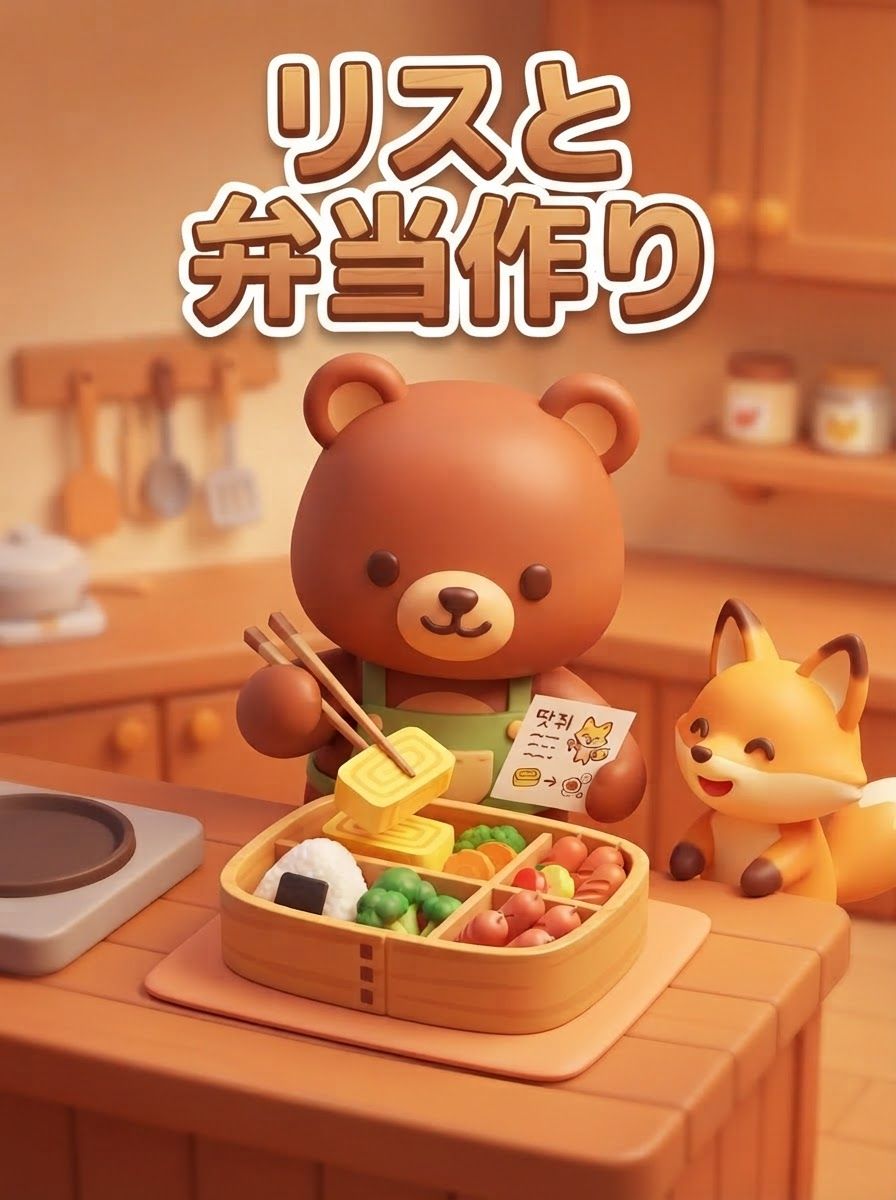 リスと弁当作り
